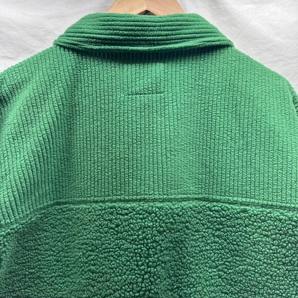 American Eagle Outfitters Oversized Fleece Button Jacket Size M Women’s Green - Picture 4 of 10